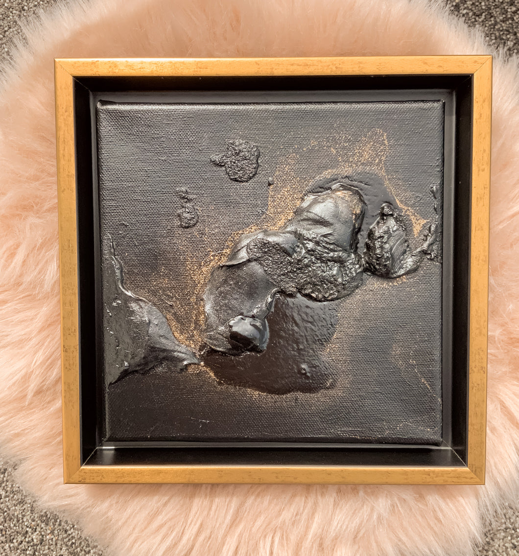 „ Cosmos Noir - No.3 “ - Minimalistic Sculpted Art ( FRAMED )